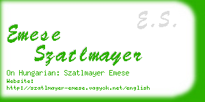 emese szatlmayer business card